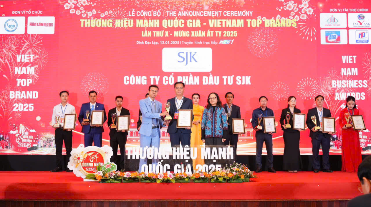 SJK được vinh danh là “Thương hiệu mạnh quốc gia 2025” 